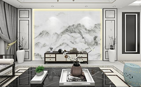 巖板背景墻裝修效果圖